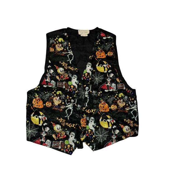 Vintage Looney Tunes Womans Halloween Trick Twick Or Treat Vest One Size Tweety - Picture 1 of 5